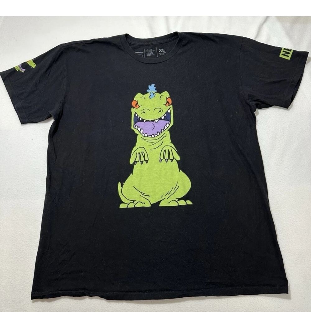 Nickelodeon neff rugrats reptar Black Graphic Tee medium t-shirt short sleeve